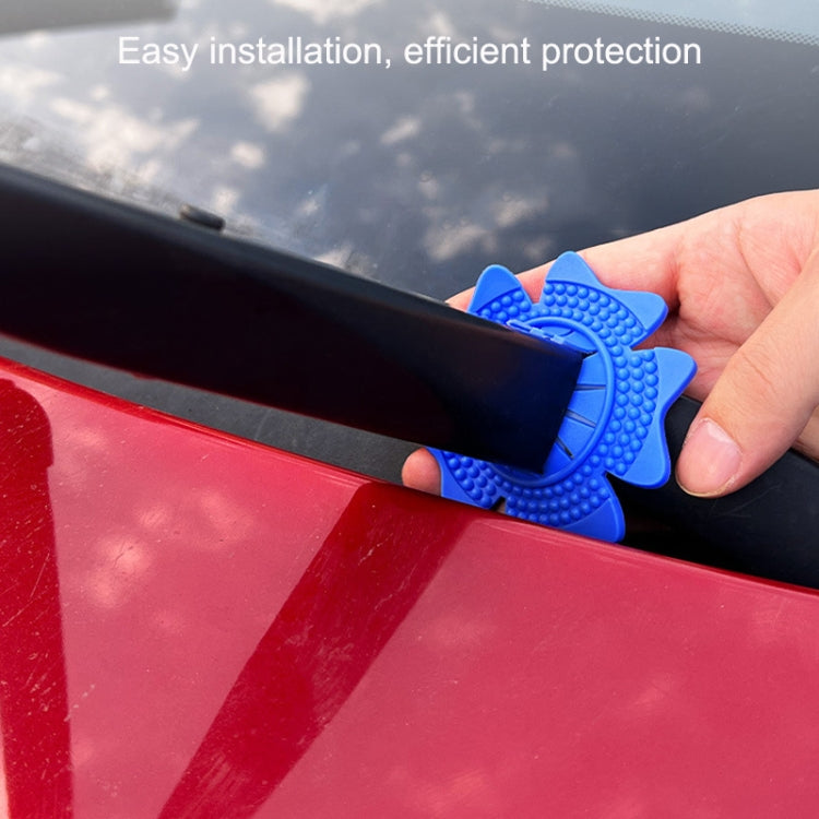 4sets Car Universal Wiper Hole Protective Cover PVC Dustproof Snowproof Wiper Pad(Black Big Hole) - Others by PMC TechLife | Online Shopping South Africa | PMC TechLife | Buy Now Pay Later Mobicred