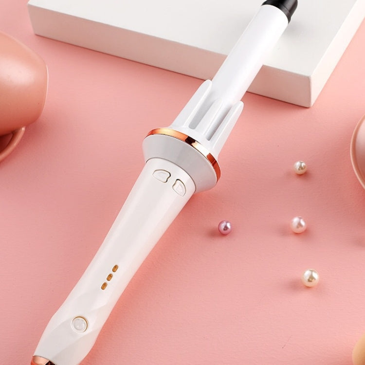 Automatic Curling Iron With Bi-Directional Rotating Ceramic Glaze Coating Hair Care, Plug: US Plug White