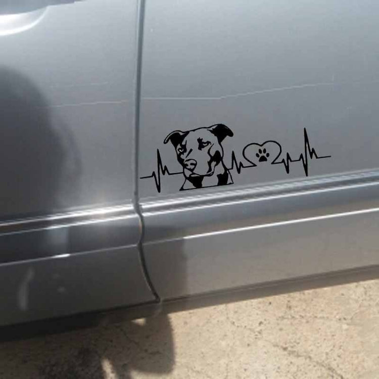 10pcs Pitbull Love Car Sticker Car Rear Modification Plate Label(White) - Decorative Sticker by PMC TechLife | Online Shopping South Africa | PMC TechLife | Buy Now Pay Later Mobicred