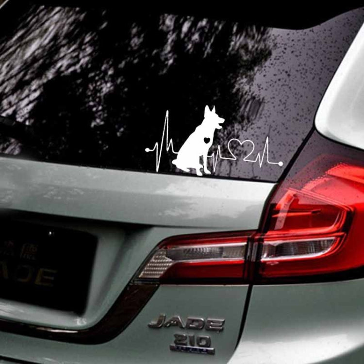10pcs German Shepherd Cartoon Animal Car Sticker(Black)
