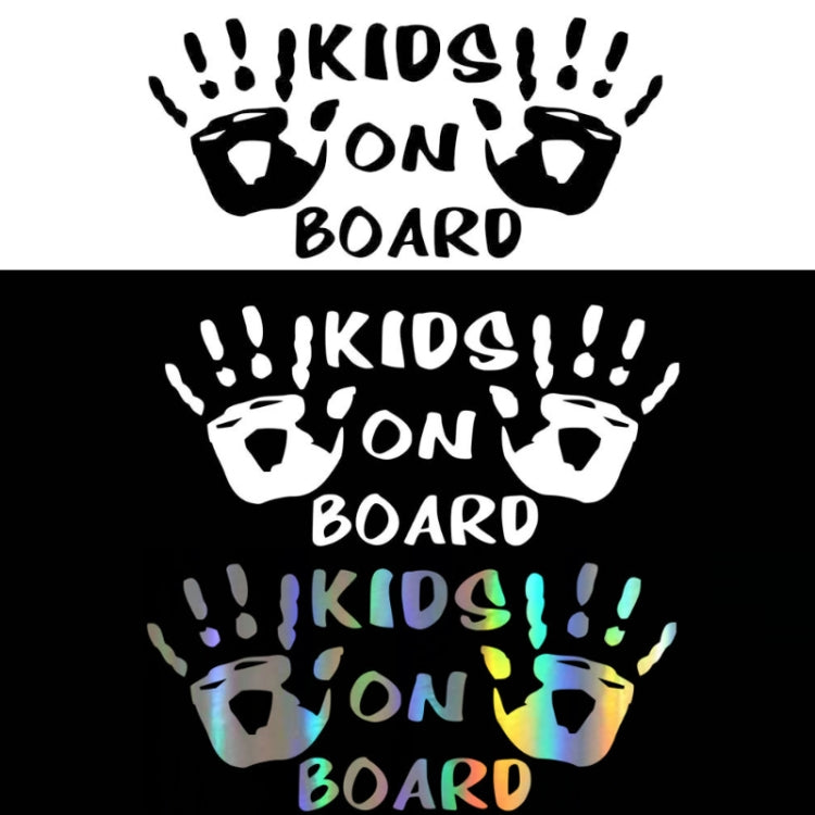 10pcs Kids On Board Warning Car Stickers Reflective Scratch Body Stickers(Laser) - Decorative Sticker by PMC TechLife | Online Shopping South Africa | PMC TechLife | Buy Now Pay Later Mobicred