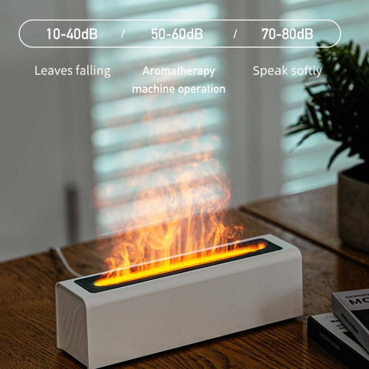 DQ711 Flame Aromatherapy Diffuser Quiet USB Air Humidifier(White)