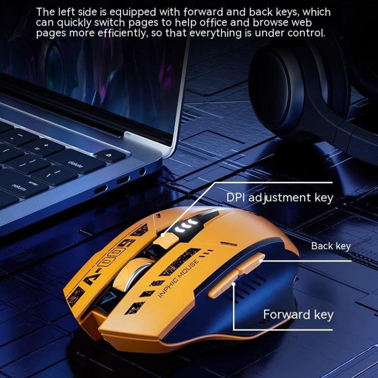 Inphic A9 Bluetooth 3 Mode Mouse Silent Charging Mechanical Feel Wireless Mouse - free shipping - PMC Jewellery - Order now!