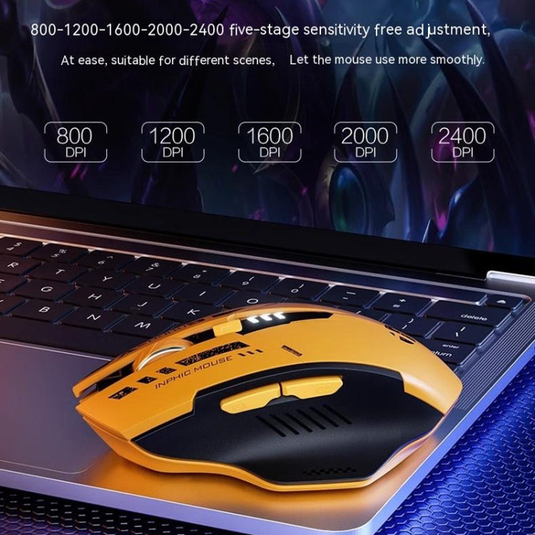 Inphic A9 Bluetooth 3 Mode Mouse Silent Charging Mechanical Feel Wireless Mouse - free shipping - PMC Jewellery - Order now!