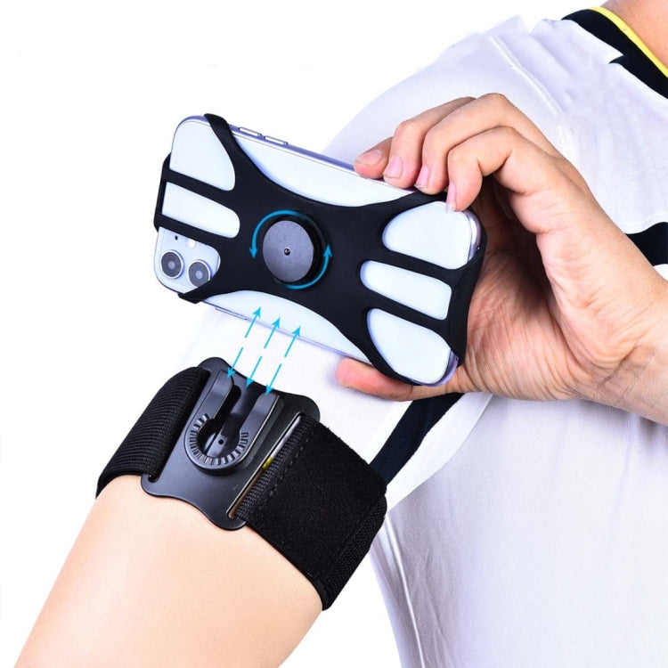 3 In 1 Disassembered Rotating Arm Belt Bag Sports Phone Bag Bracket For 4.5-7 inch Phones(Black) - Other by PMC Jewellery | Online Shopping South Africa | PMC Jewellery | Buy Now Pay Later Mobicred