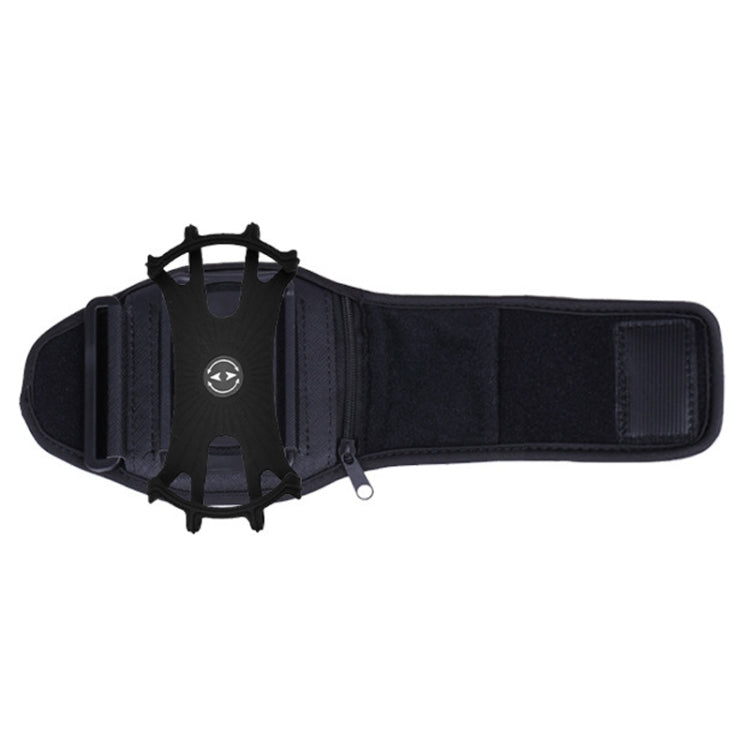 For 4.5-7 inch Phone Zipper Pocket Removable Rotating Arm Belt Bag Running Riding Phone Case(8 Claw Black) - Other by PMC Jewellery | Online Shopping South Africa | PMC Jewellery | Buy Now Pay Later Mobicred