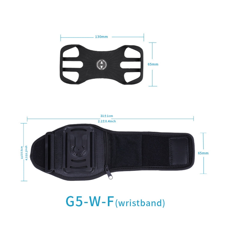 For 4.5-7 inch Phone Zipper Pocket Removable Rotating Arm Belt Bag Running Riding Phone Case(4 Claw Black) - Other by PMC Jewellery | Online Shopping South Africa | PMC Jewellery | Buy Now Pay Later Mobicred