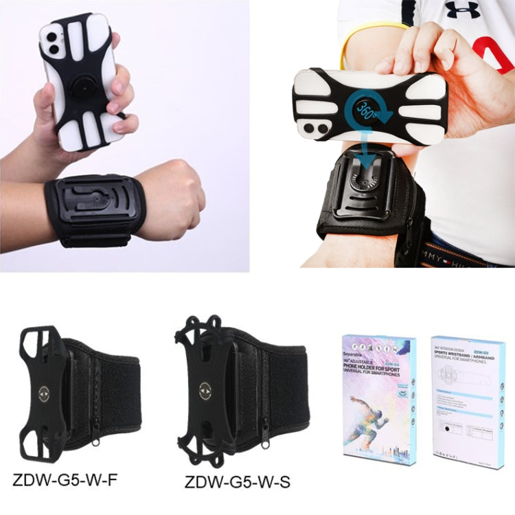 For 4.5-7 inch Phone Zipper Pocket Removable Rotating Arm Belt Bag Running Riding Phone Case(4 Claw Black) - Other by PMC Jewellery | Online Shopping South Africa | PMC Jewellery | Buy Now Pay Later Mobicred
