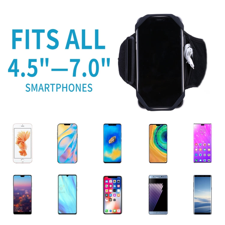 For 4.5-7 inch Phone Zipper Pocket Removable Rotating Arm Belt Bag Running Riding Phone Case(4 Claw Black) - Other by PMC Jewellery | Online Shopping South Africa | PMC Jewellery | Buy Now Pay Later Mobicred