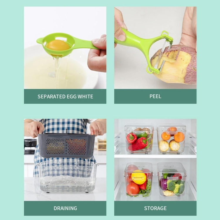22 in 1 Multifunctional Food Chopper Grater Onion Dicer Veggie Cutter with 13 Stainless Steel Blades(Grey)