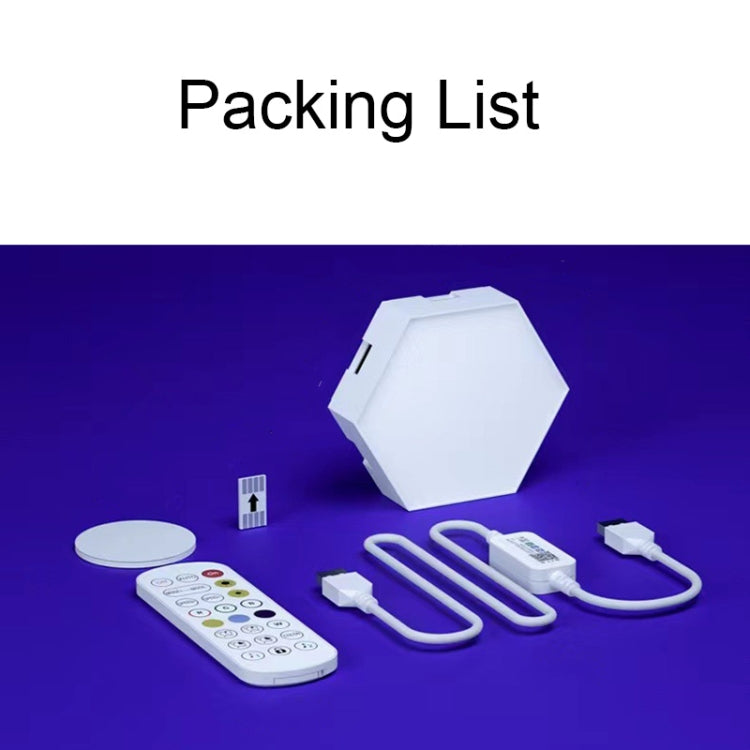 12pcs/set RGB Symphony Hexagon Lights DIY Bedside Ambient Wall Lamp Smart Honeycomb Light(WIFI-APP) - Novelty Lighting by PMC TechLife | Online Shopping South Africa | PMC TechLife | Buy Now Pay Later Mobicred