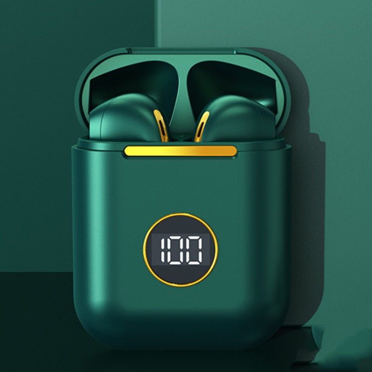 X1 TWS LED Digital Display Wireless Noise Reduction Sport Bluetooth Headphone(Green)
