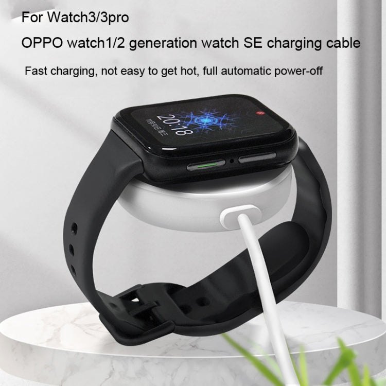 For OPPO Watch 3 Pro Watch USB Port Magnetic Charger Charging Cable(White)