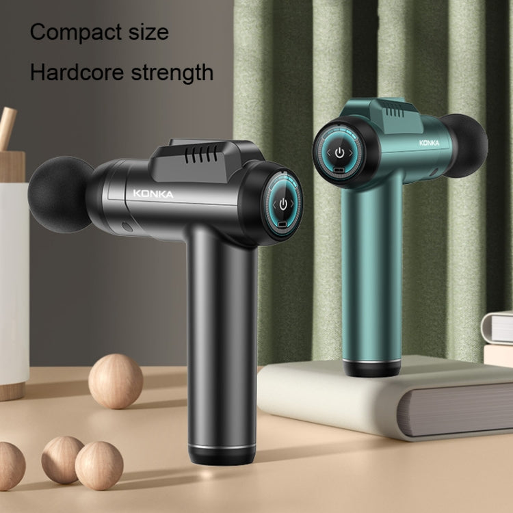 Konka 6 Speed Intelligent Fascia Gauge Muscle Relaxation Massager With 4 Massage Heads(Upgraded Model Green) - free shipping - PMC Jewellery - Order now!