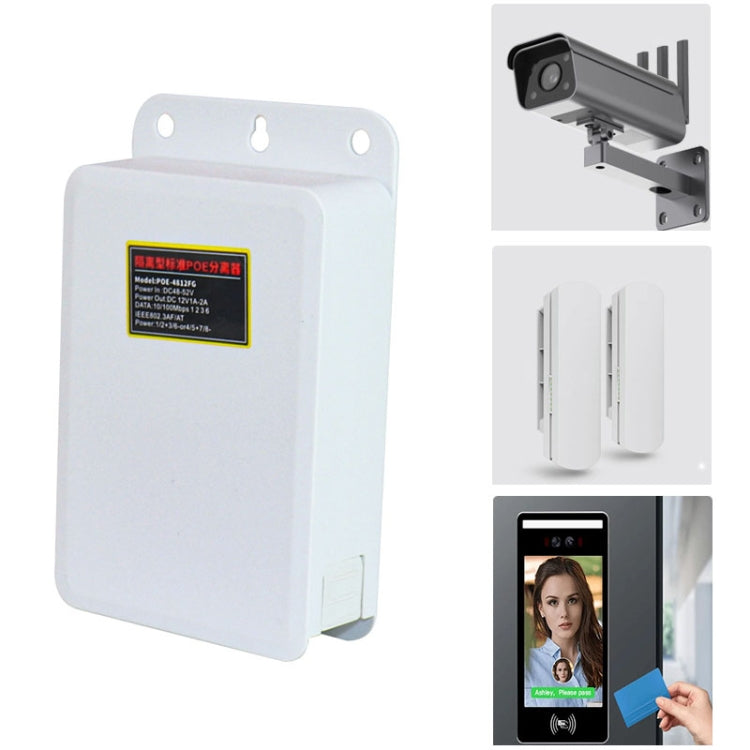 POE-4812FG 48V To 12V Isolated Standard POE Splitter Outdoor Monitoring Waterproof Power Supply Module - Cable & Adapter by PMC Jewellery | Online Shopping South Africa | PMC Jewellery