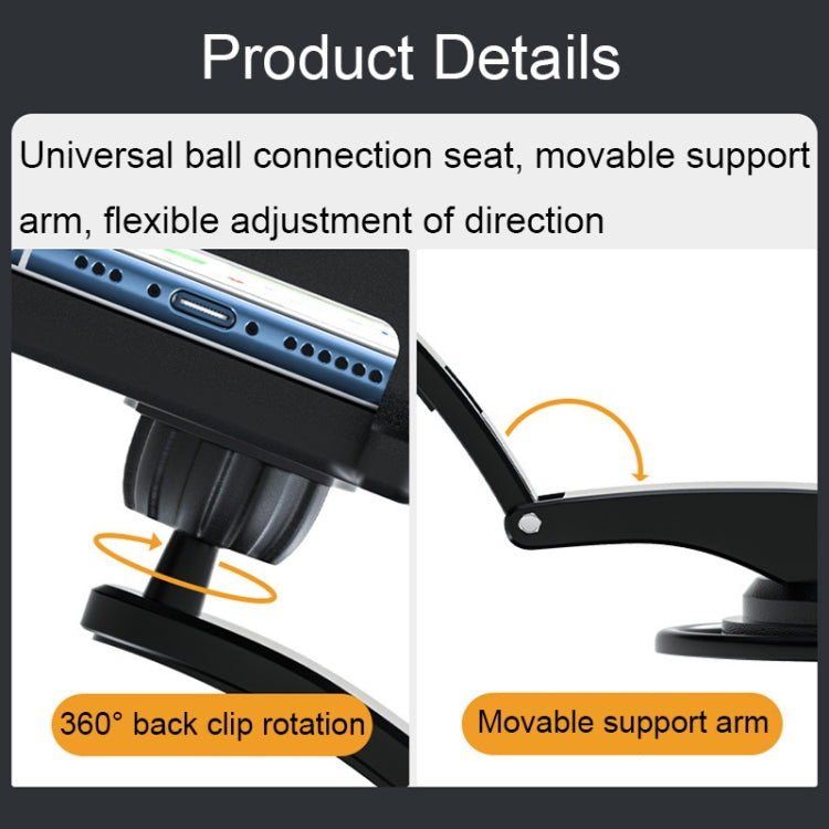 Car Suction Cup Dashboard Mobile Phone Holder with Sun Visor Folding Rotating Car Mount, Style: Joint Model