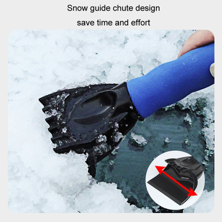 Vehicle Mounted Snow Shovel De-Icer Cleaning Tool, Color: Red+Gloves