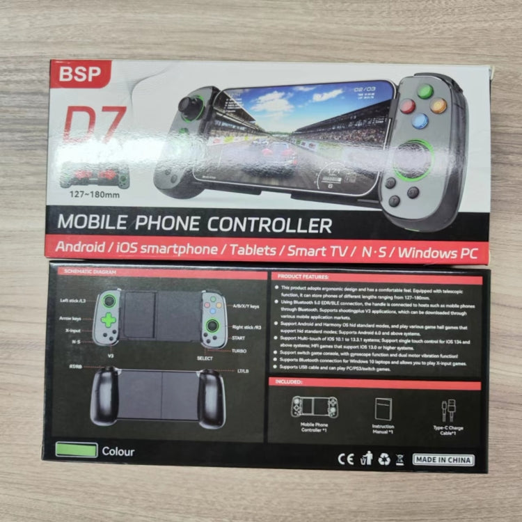 D7 BT5.0 Retractable Gamepad With Light For PC / Android / IPhone /Win7 10 11/Mac OS/Switch(White) - Gamepads by PMC TechLife | Online Shopping South Africa | PMC TechLife