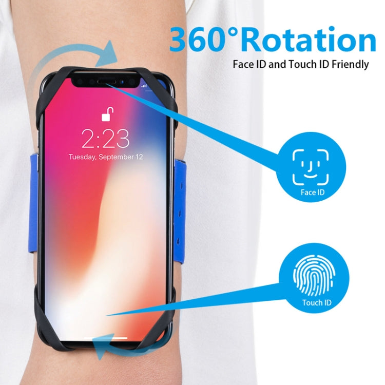 3 In 1 Four Jaws Detachable Swivel Arm Wrist Strap Bicycle Holder For 4.5-6.5 inch Phones(Blue) - Other by PMC Jewellery | Online Shopping South Africa | PMC Jewellery | Buy Now Pay Later Mobicred