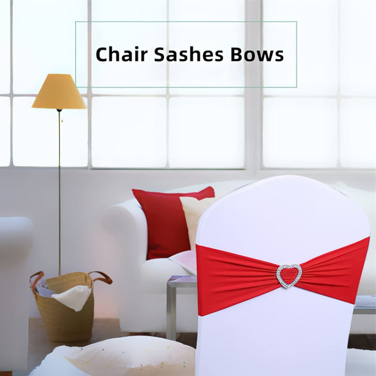 15x35cm Tie-Free Stretch Chair Back Flower Bow Chair Cover Hotel Chair Back Strap Decoration(Gold) - Sofa Covers & Chair Covers by PMC TechLife | Online Shopping South Africa | PMC TechLife