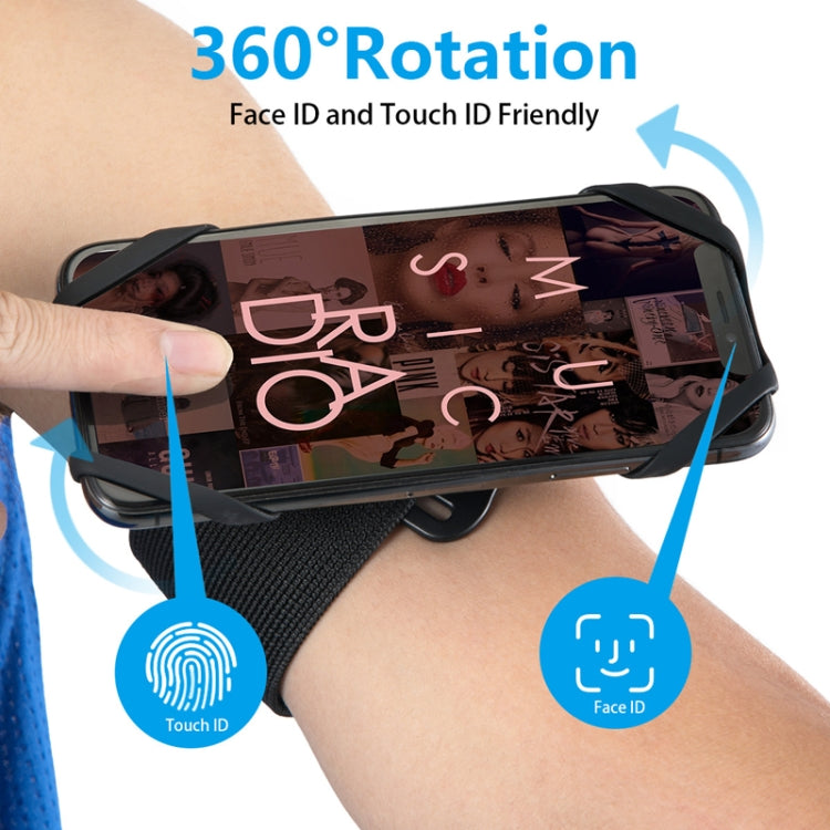 2 In 1 Four Paws Removable Swivel Arm Wrist Strap For 4.5-6.5 Inch Phones(Blue)