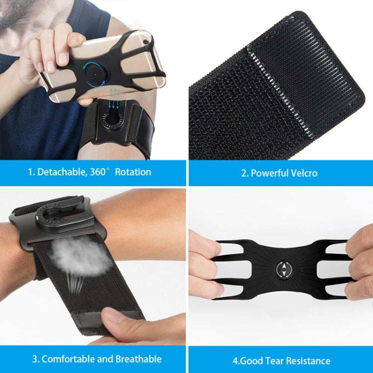 2 In 1 Four Paws Removable Swivel Arm Wrist Strap For 4.5-6.5 Inch Phones(Blue) - Other by PMC Jewellery | Online Shopping South Africa | PMC Jewellery | Buy Now Pay Later Mobicred