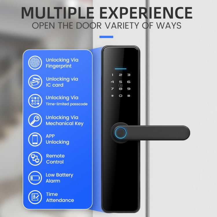 C91 Tuya Smart WiFi Password Fingerprint Electronic Door Lock(Bronze) - Door Lock by PMC Jewellery | Online Shopping South Africa | PMC Jewellery | Buy Now Pay Later Mobicred