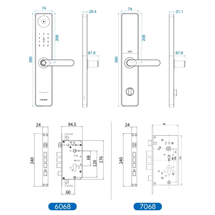 A60 Smart Fingerprint Password Door Lock With Doorbell, Spec: Tuya APP Version Gold - Door Lock by PMc TechLife | Online Shopping South Africa | PMc TechLife | Buy Now Pay Later Mobicred