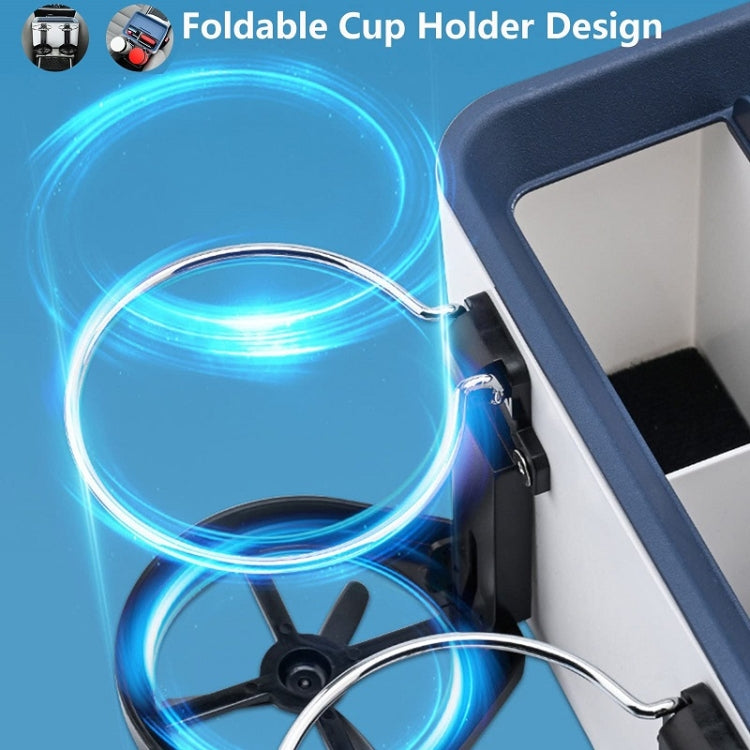Car Multifunctional Water Cup Holder Armrest Box Paper Box(Gray)
