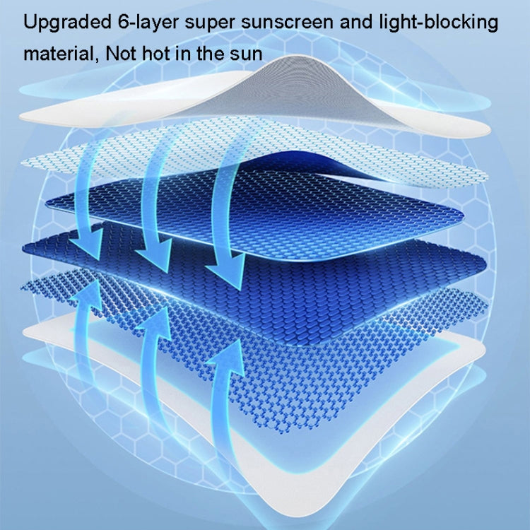 5pcs /Set For Tesla Model Y Ice Crystal Sunshade Car Roof Front And Rear Sunroof Shade(Black)