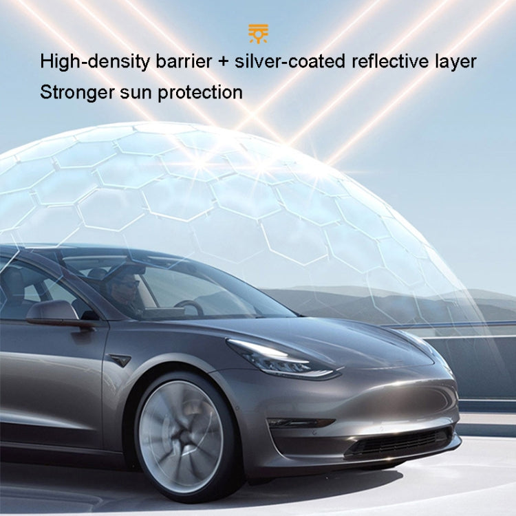 4pcs /Set For Tesla Model Y Ice Crystal Sunshade Car Roof Front And Rear Sunroof Shade(Beige)