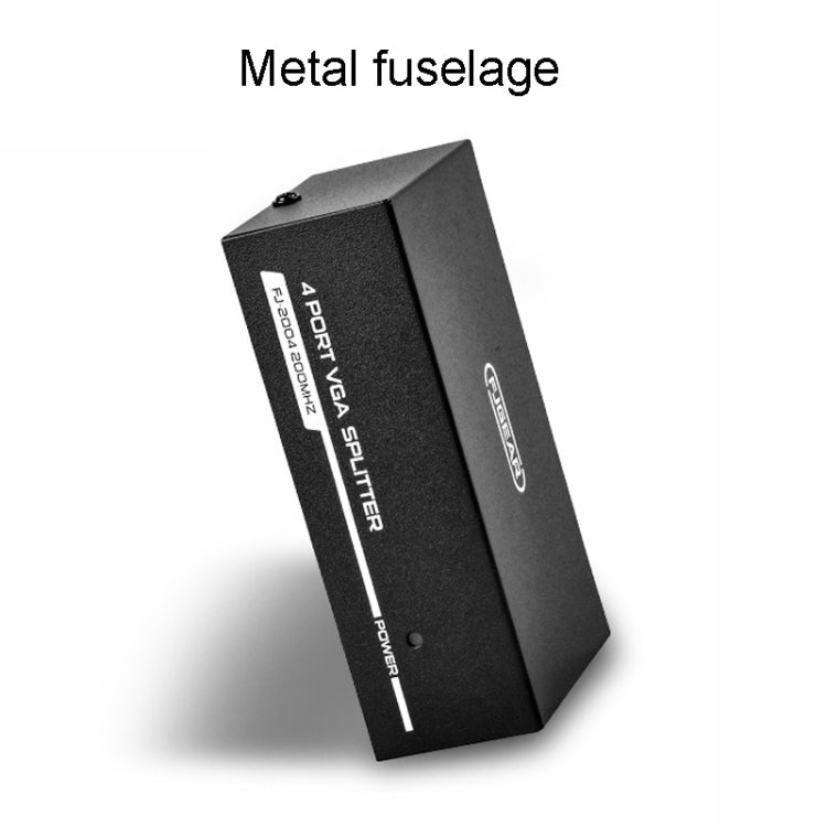 FJGEAR FJ-2004 VGA Splitter 1 In 4 Out Computer Vedio Output Splitter, EU Plug - free shipping - PMC Jewellery - Order now!