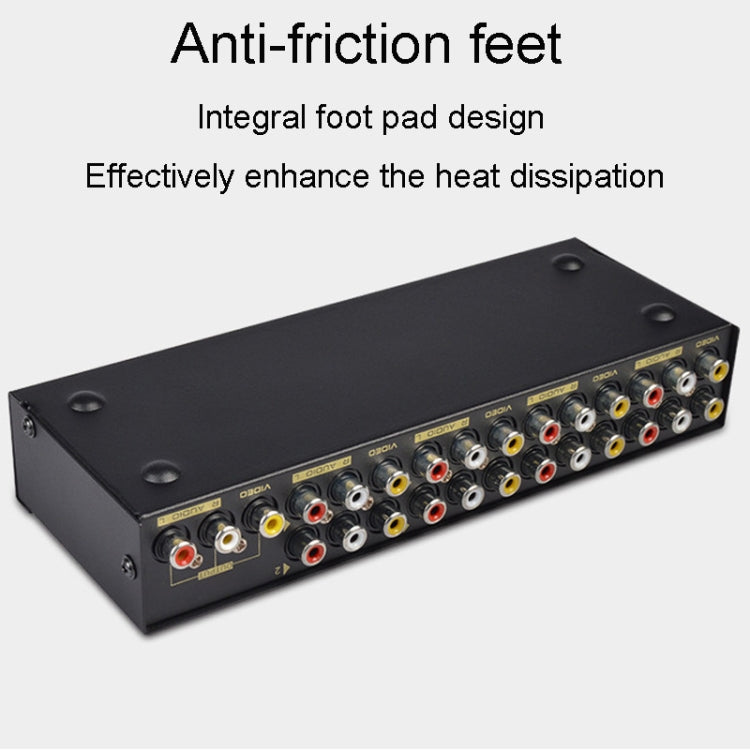 FJGEAR FJ-801AV Audio Video Switcher 8 In 1 Out CVBS Switcher