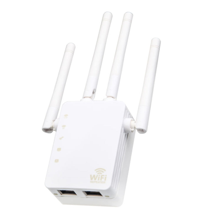 5G/2.4G 1200Mbps WiFi Range Extender WiFi Repeater With 2 Ethernet Ports EU Plug White