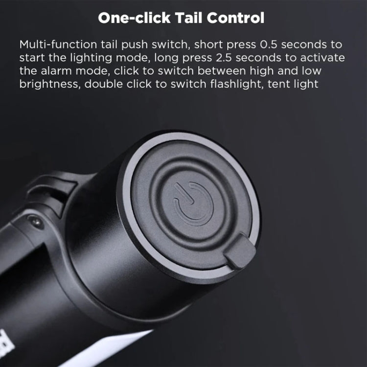Nextool 6-In-1 Outdoor Emergency Flashlight Zoomable Alarm Camping Work Light(Black) - free shipping - PMC Jewellery - Order now!