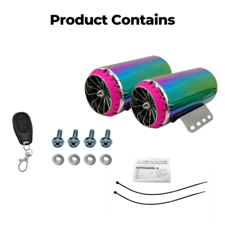 12V Motorcycle Subwoofer Color-Coated Audio Exhaust Pipe Simulator - Others by PMC TechLife | Online Shopping South Africa | PMC TechLife | Buy Now Pay Later Mobicred