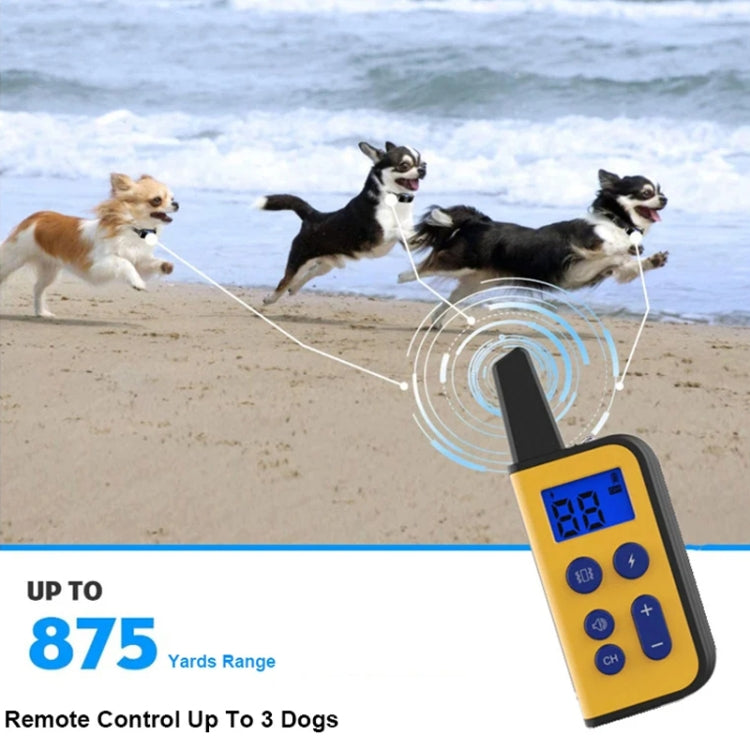 800m Remote Control Dog Trainer Stop Barker Electrical Shock Vibration Pet Collar(Black) - Training Aids by PMC Jewellery | Online Shopping South Africa | PMC Jewellery | Buy Now Pay Later Mobicred