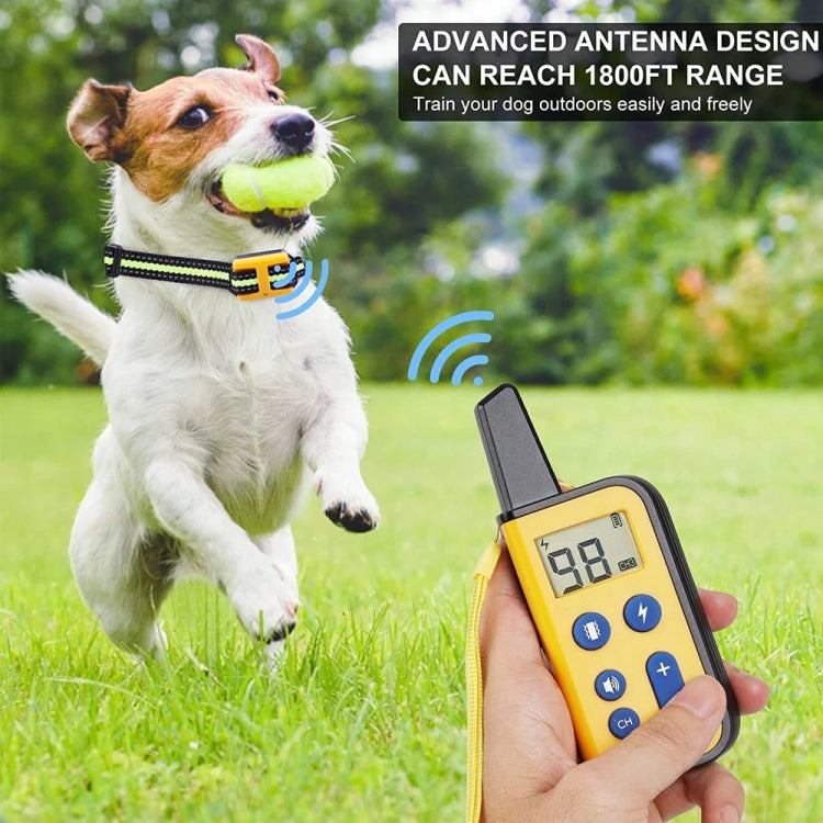 800m Remote Control Dog Trainer Stop Barker Electrical Shock Vibration Pet Collar(Black) - Training Aids by PMC Jewellery | Online Shopping South Africa | PMC Jewellery | Buy Now Pay Later Mobicred