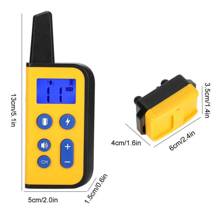 800m Remote Control Dog Trainer Stop Barker Electrical Shock Vibration Pet Collar(Black) - Training Aids by PMC Jewellery | Online Shopping South Africa | PMC Jewellery | Buy Now Pay Later Mobicred