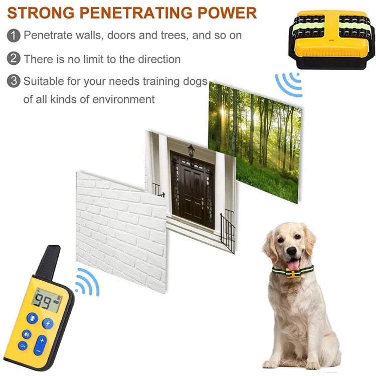 800m Remote Control Dog Trainer Stop Barker Electrical Shock Vibration Pet Collar(Black) - Training Aids by PMC Jewellery | Online Shopping South Africa | PMC Jewellery | Buy Now Pay Later Mobicred