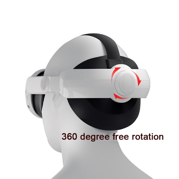 For Meta Quest 3 VR iplay Head Strap Reduce Pressure Adjustable Headband(White)