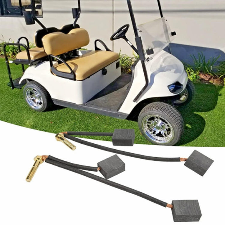2pcs /Set For Club Car / EZGO Golf Cart 3.3 Motor Carbon Brushes, Specification: Carbon Brush Contains Hardware Bag