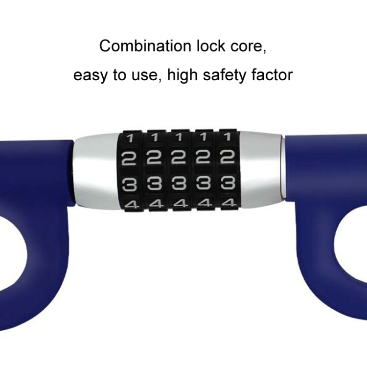 Car Anti-Theft Steering Wheel Retractable Adjustable Code Lock(Red)
