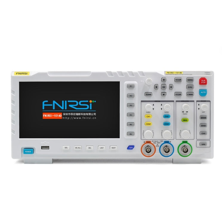 FNIRSI 2 In 1 Dual-Channel 100M Bandwidth Digital Oscilloscope 1GS Sampling Signal Generator, EU Plug 1014D +P4100 Probe
