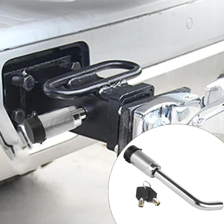 Car Latch Lock Trailer Tow Hook Anti-theft Padlock(Bending Silver) - free shipping - PMC TechLife - Order now!