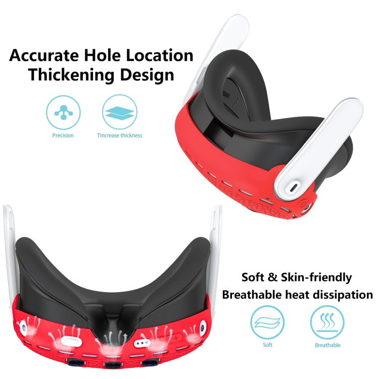 For Meta Quest 3 VR Host Silicone Protective Case Smart Device Accessories(White)
