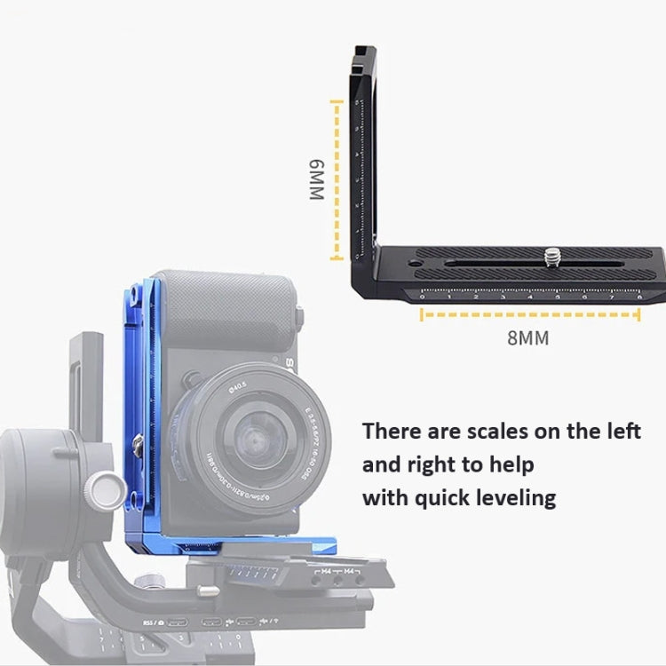 Universal Camera L Shape Bracket Quick Release Plate for Camera RSC2 / RS3 Stabilizers, Spec: L-440 Blue