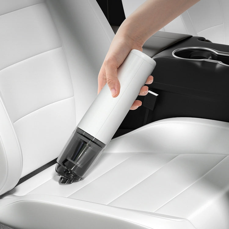Mini Portable Detachable Wireless Handheld Powerful Car Vacuum Cleaner, Style: Plastic Filter (Black)