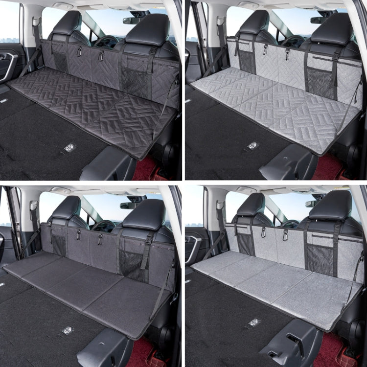 Car Camping Bed Folding Board SUV Rear Row Extension Board For Tesla, Color: Black Embossed