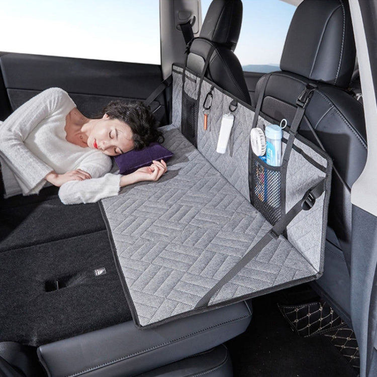 Car Camping Bed Folding Board SUV Rear Row Extension Board For Tesla, Color: Gray Embossed - Seat Accessories by PMC TechLife | Online Shopping South Africa | PMC TechLife | Buy Now Pay Later Mobicred